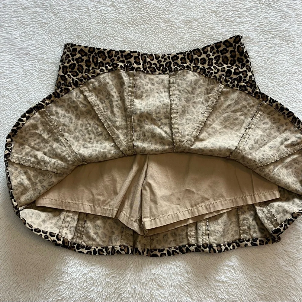 NWT Gymboree Girls Glamour Kitty Holiday 07 Skirt Skort Velvet Leopard Print 10